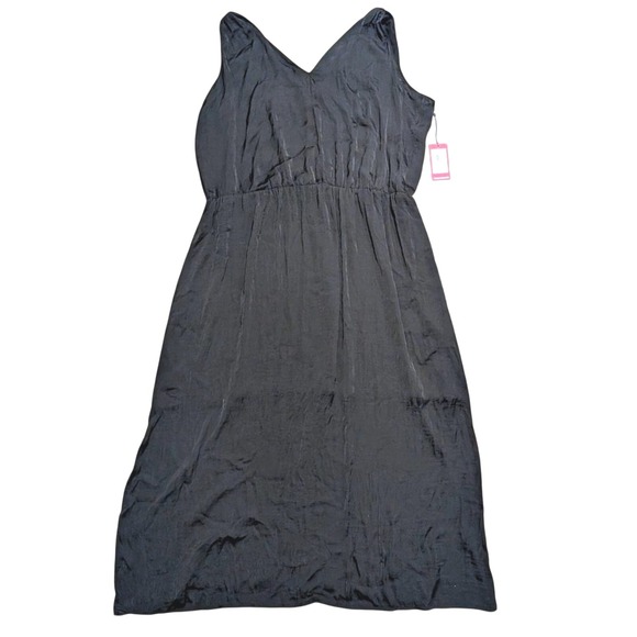 Vince Camuto Plus 2X 18 20 Black Maxi Tank Dress Flowy Classy LBD NEW NWT - Picture 1 of 4